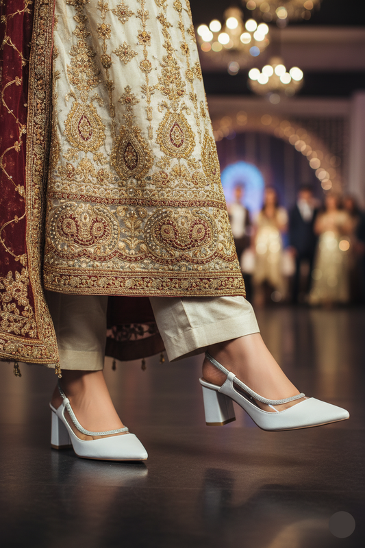 Party Wear-Sling Back-IP4032-Ivory