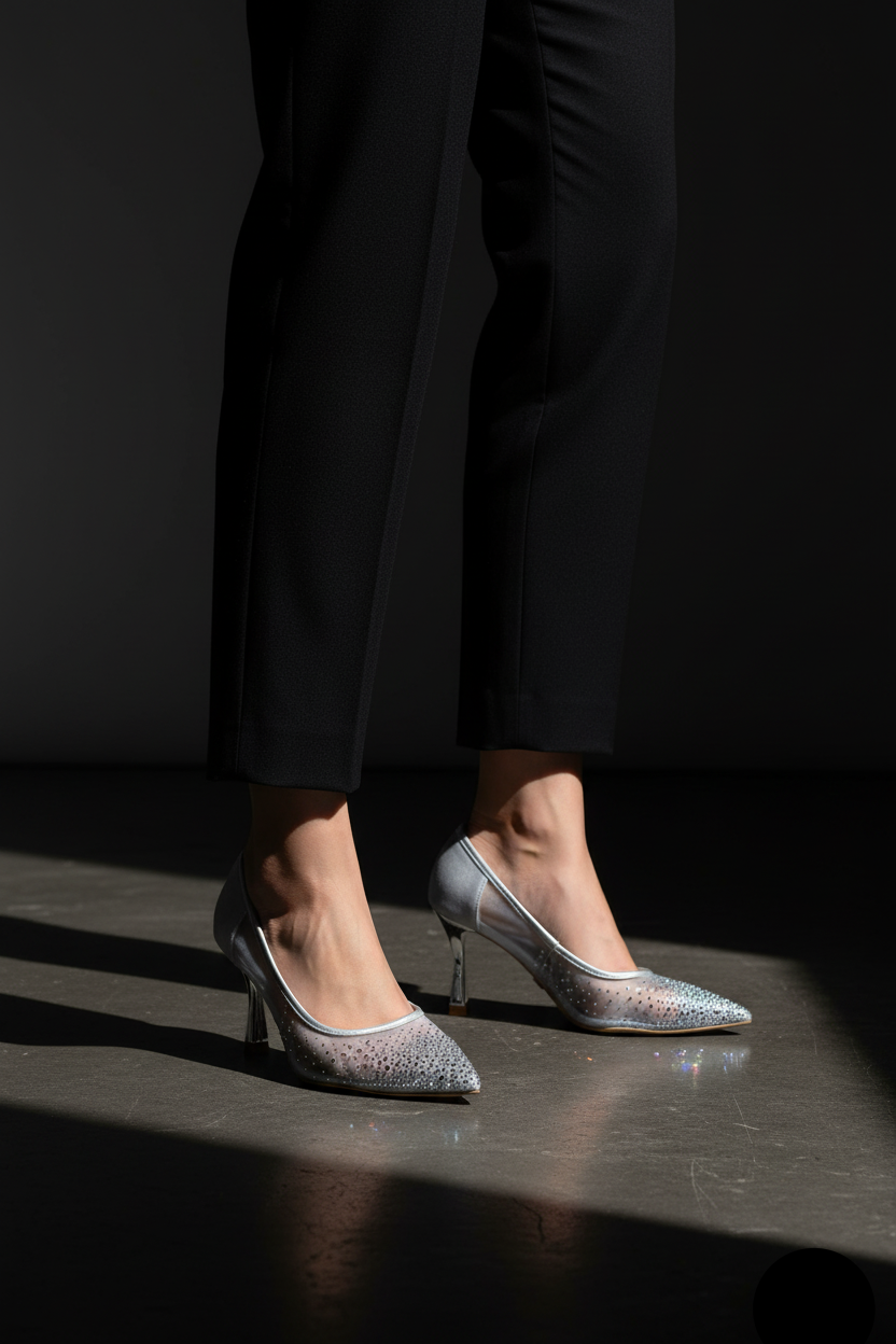 Party Wear-Court Shoes-IP5017-Silver