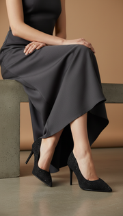 Party Wear Court Shoes IP5018-Black