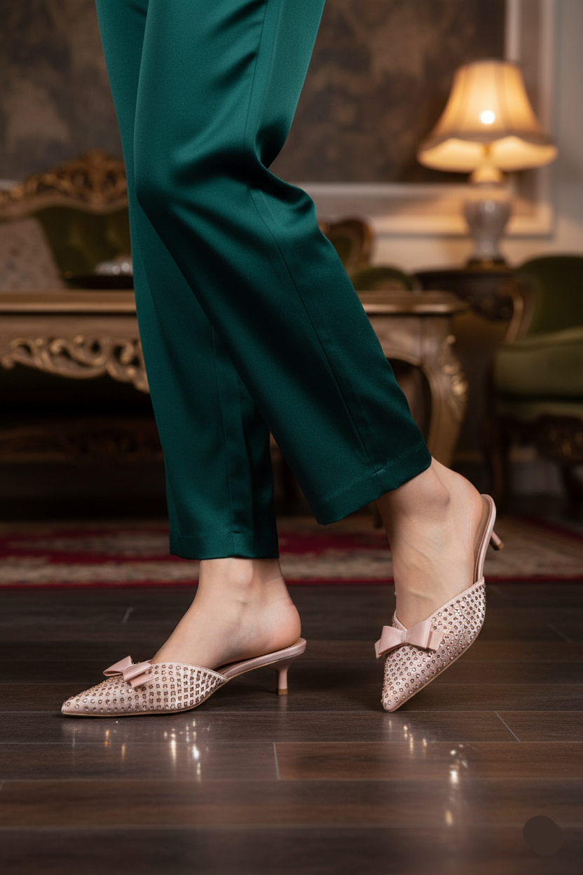 Party Wear Mule IP8509-Champagne