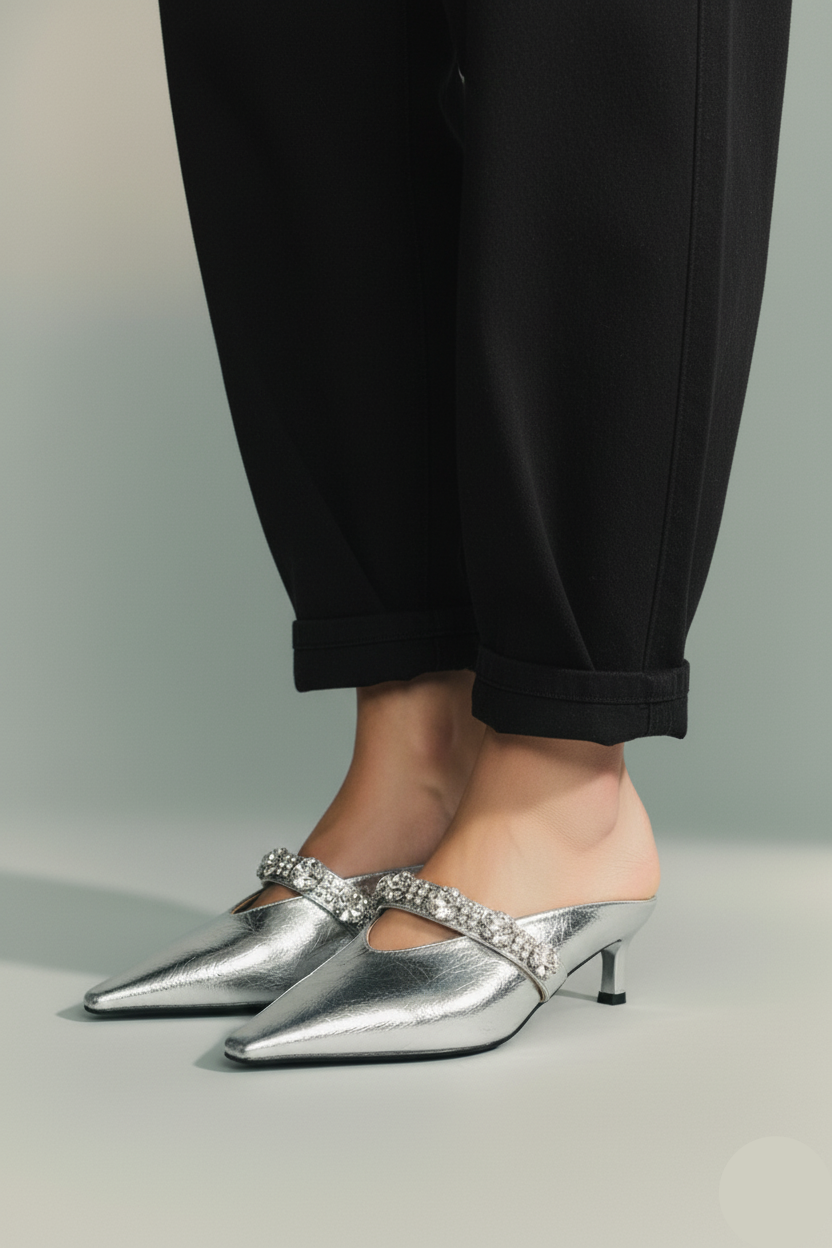 Party Wear Mule IP8511-Silver