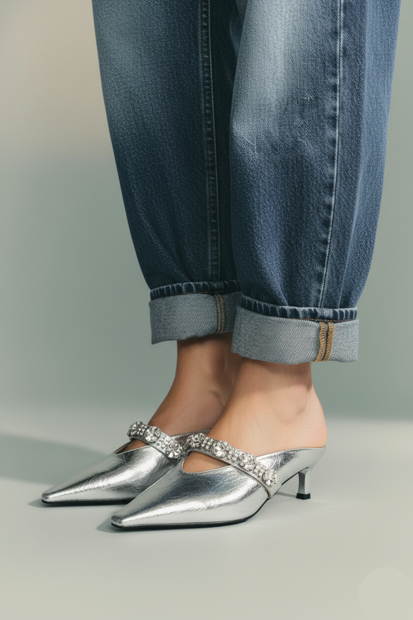 Party Wear Mule IP8511-Silver