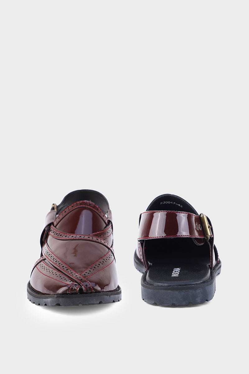 Men Casual Peshawari M30047-Burgundy