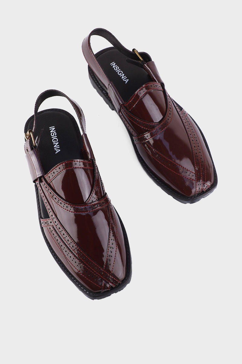 Men Casual Peshawari M30047-Burgundy