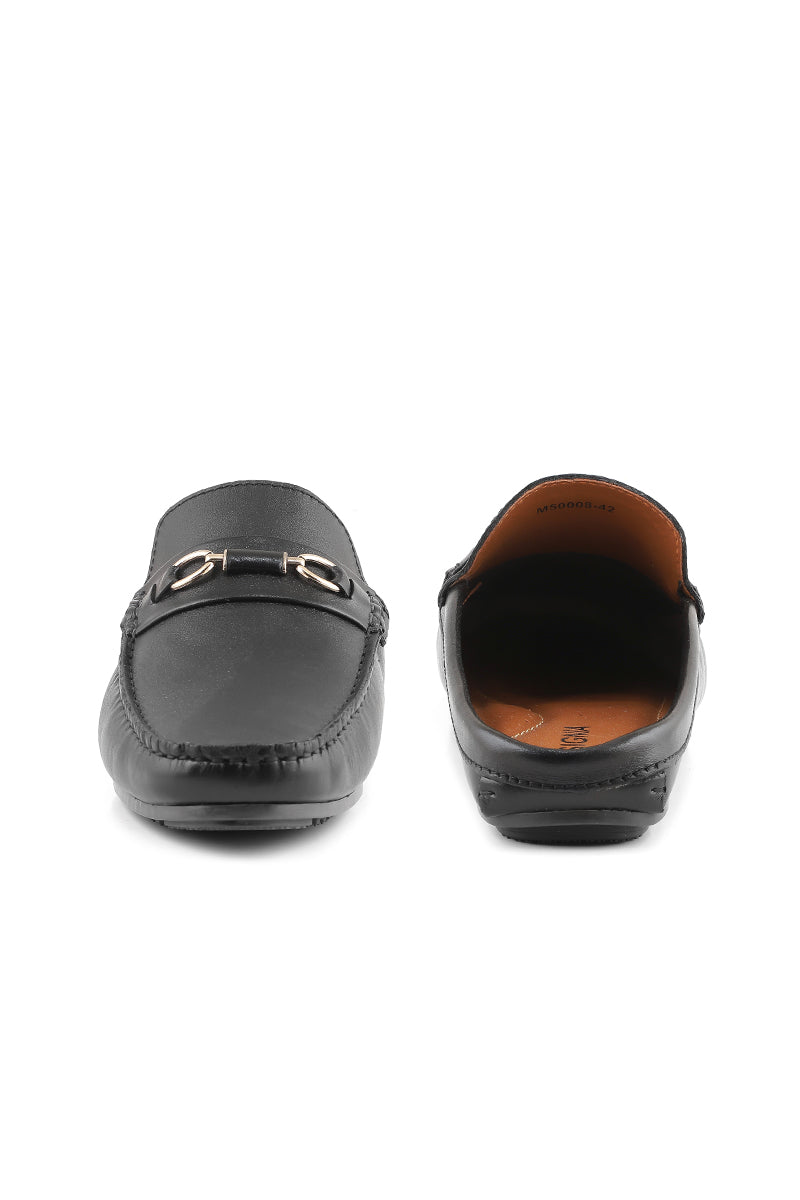 Men Casual Back Open M50008-Black