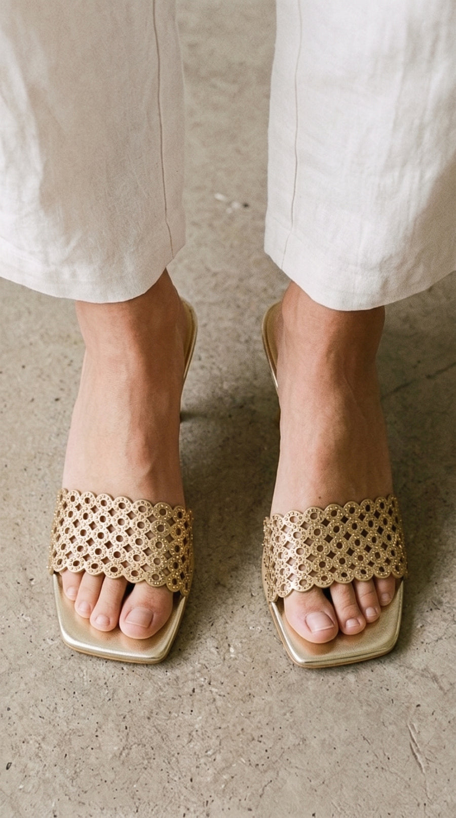 Party Wear Slip On IP0111-Gold