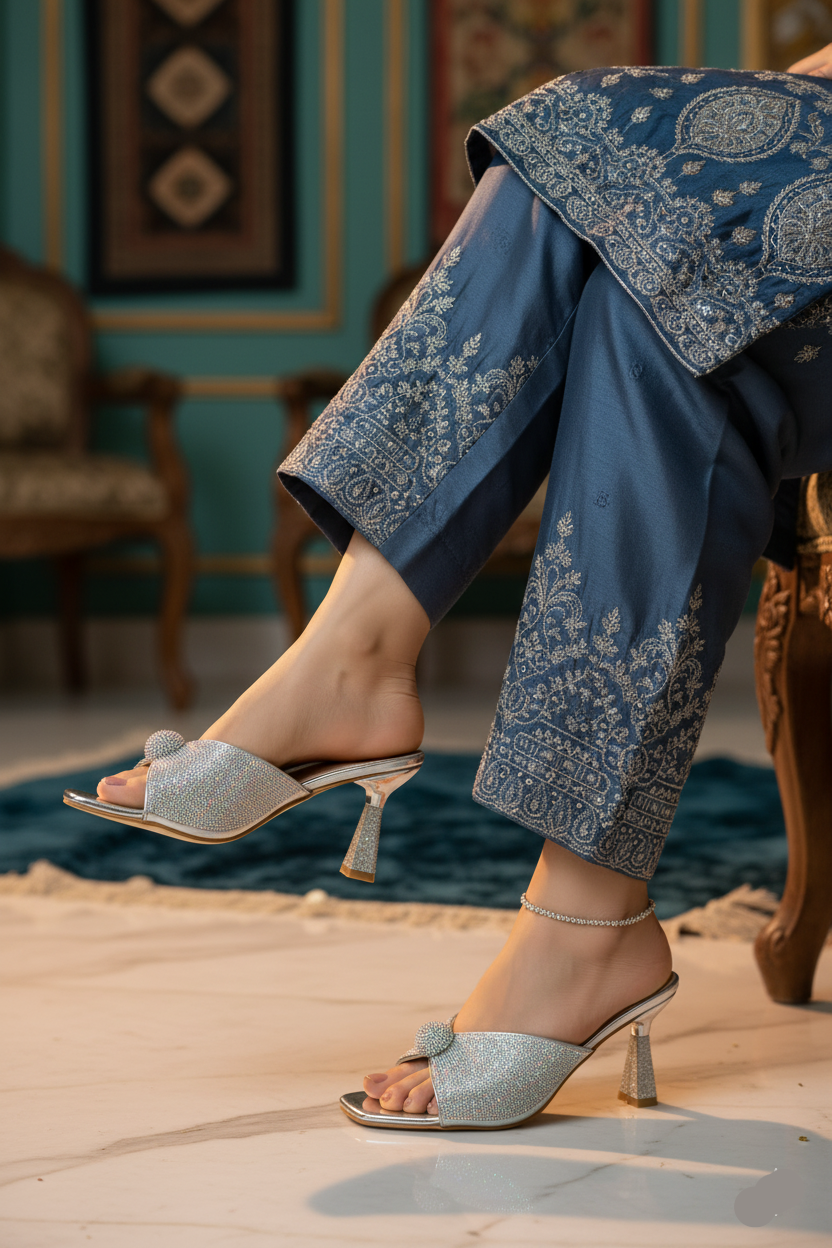 Party Wear Slip On IP0045-Silver