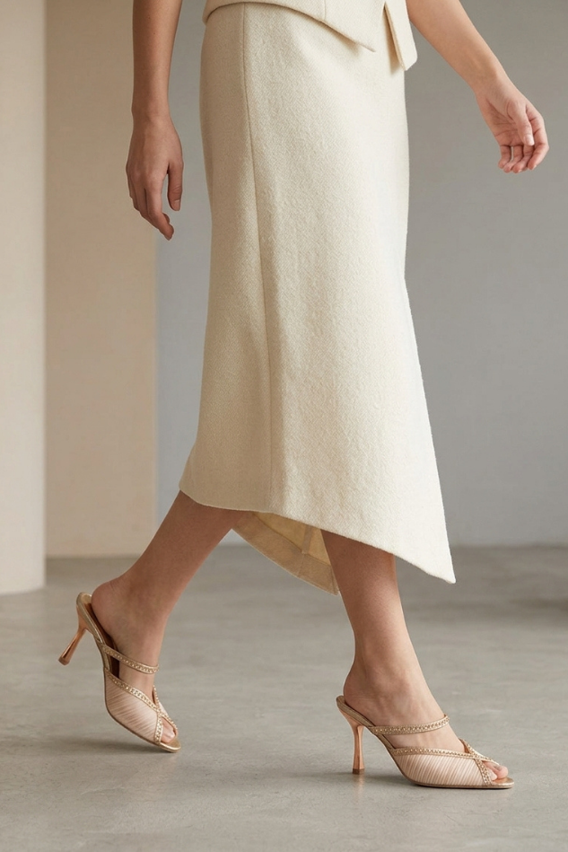 Party Wear Slip On IP0109-Champagne