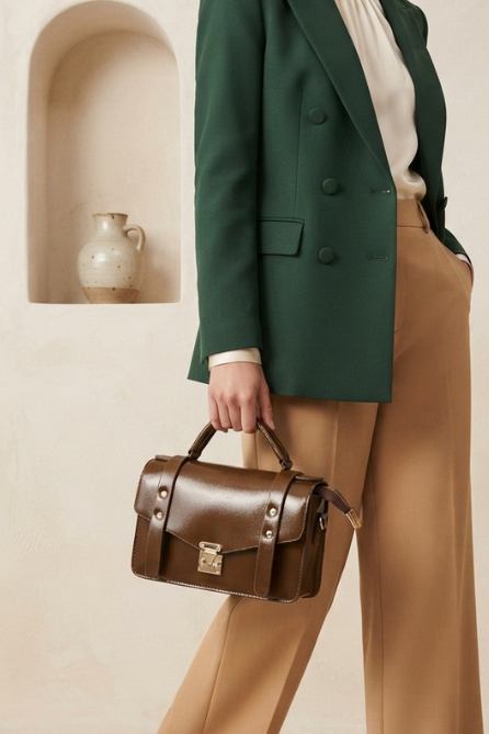 Top Handle Hand Bags BH0222-Brown