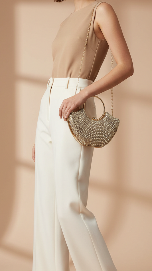 Party Wear Clutch BK4114-Golden