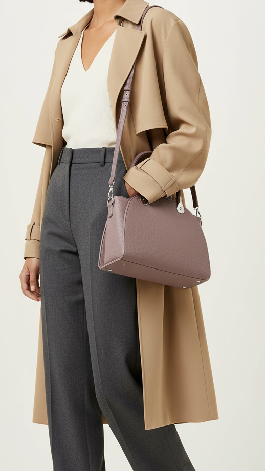 Top Handle Hand Bags BH0097-Tea Pink