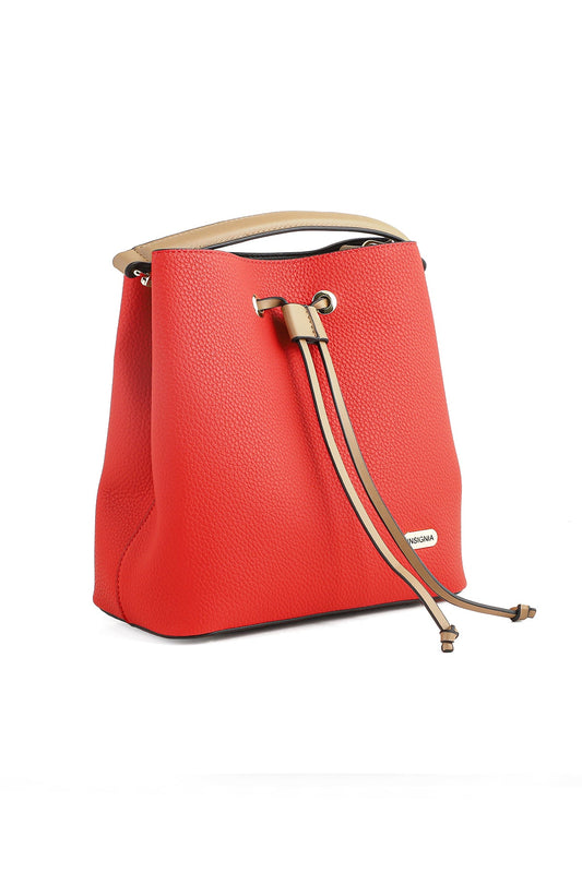 Bucket Hand Bags B14982-Red