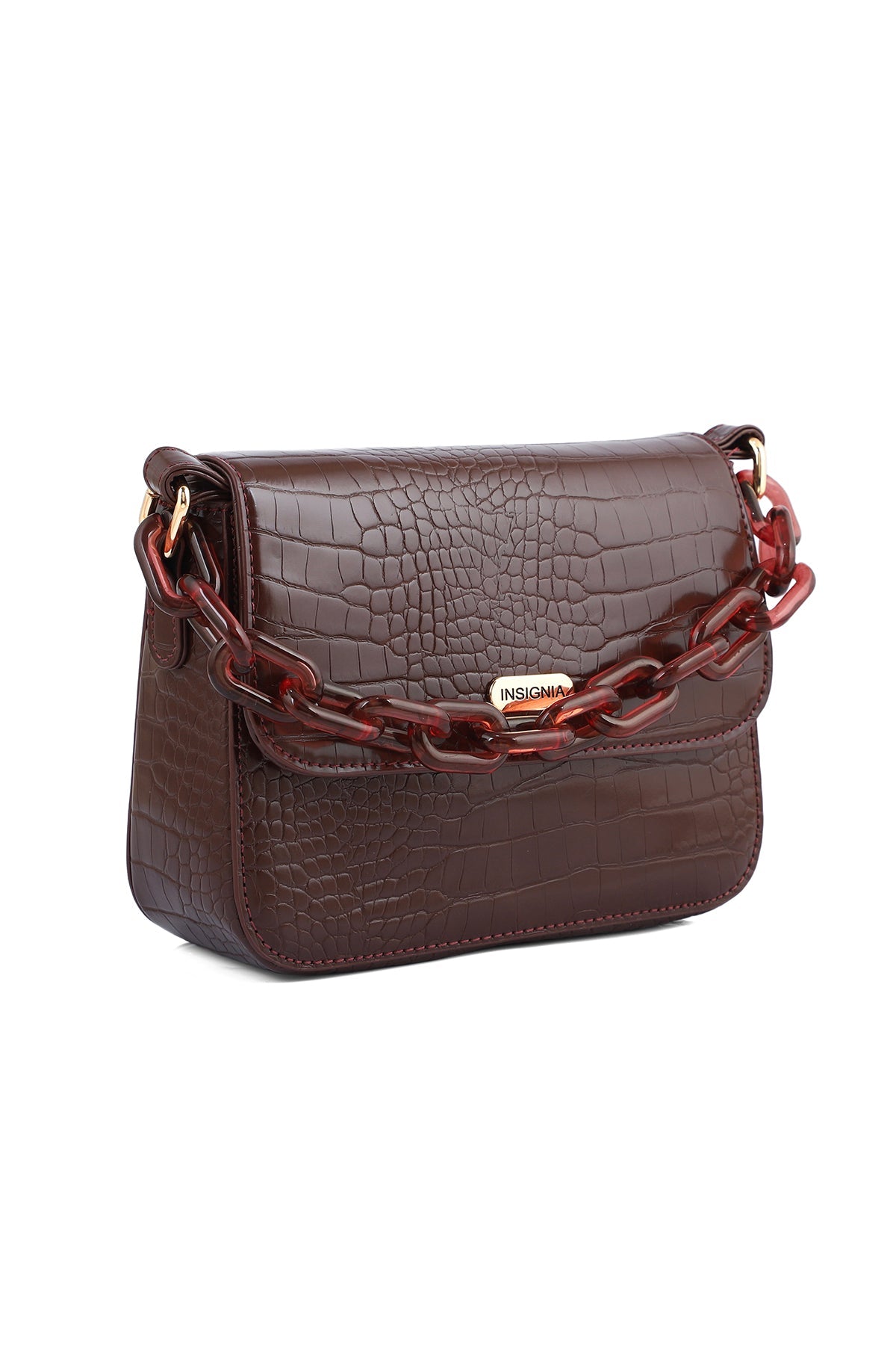 Flap Shoulder Bags B15017-Brown