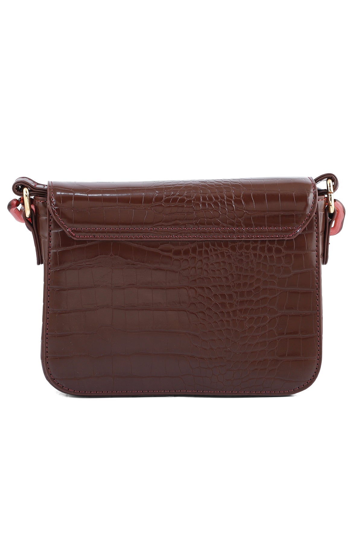 Flap Shoulder Bags B15017-Brown