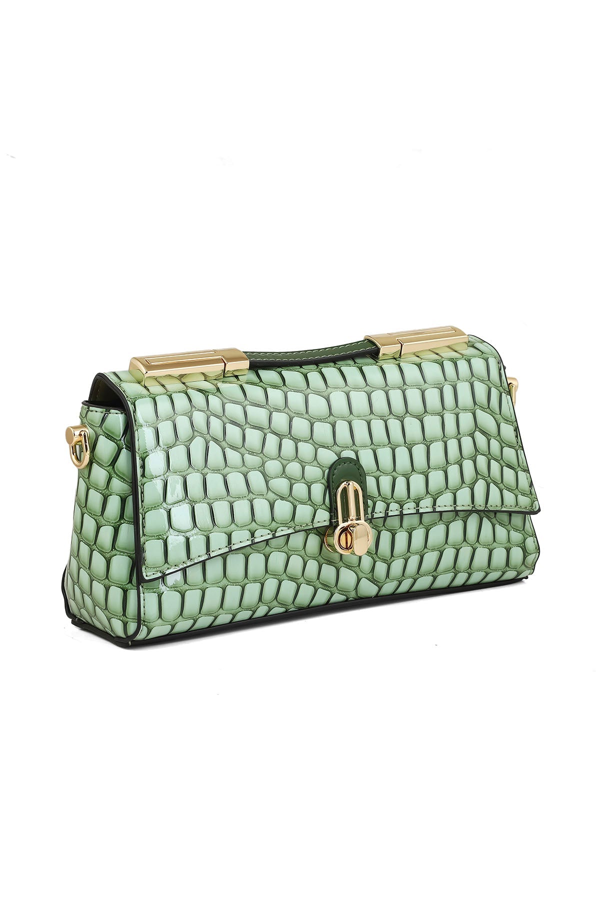 Top Handle Hand Bags B15078-Green