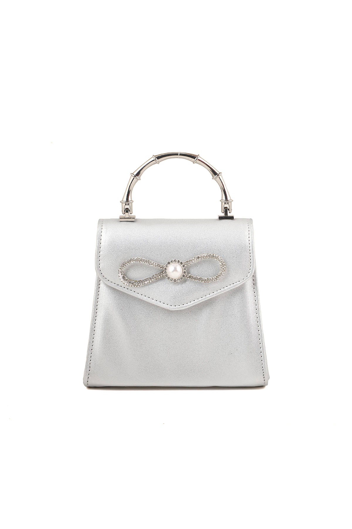 Top Handle Hand Bags B21592-Silver