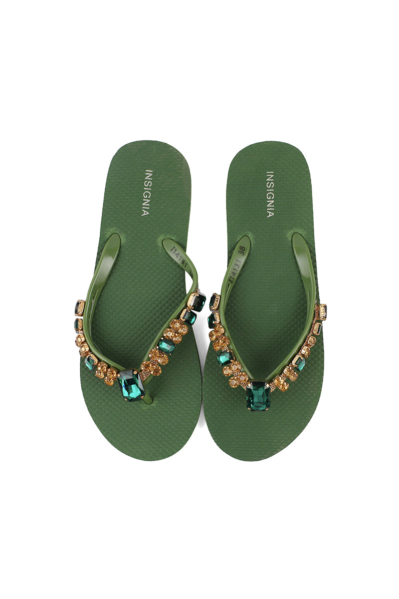 Green 2024 flip flops