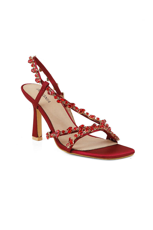 Party Wear Sandal I23679-Maroon