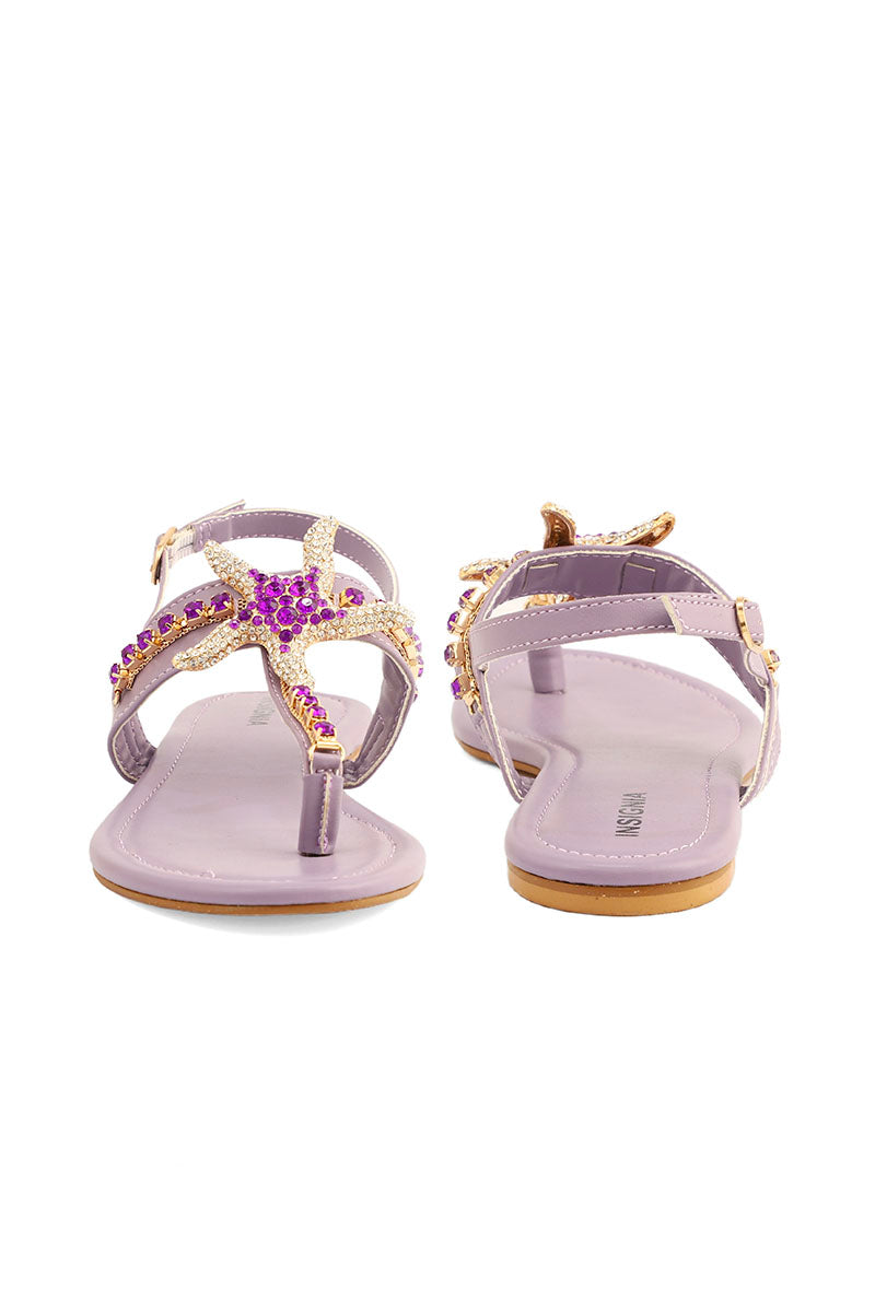 Party Wear Sandal I23688-Purple
