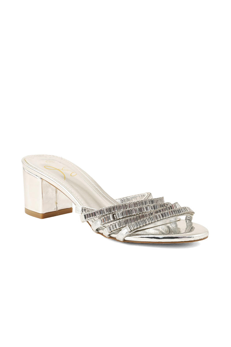 Party Wear Slip On I29155-Silver