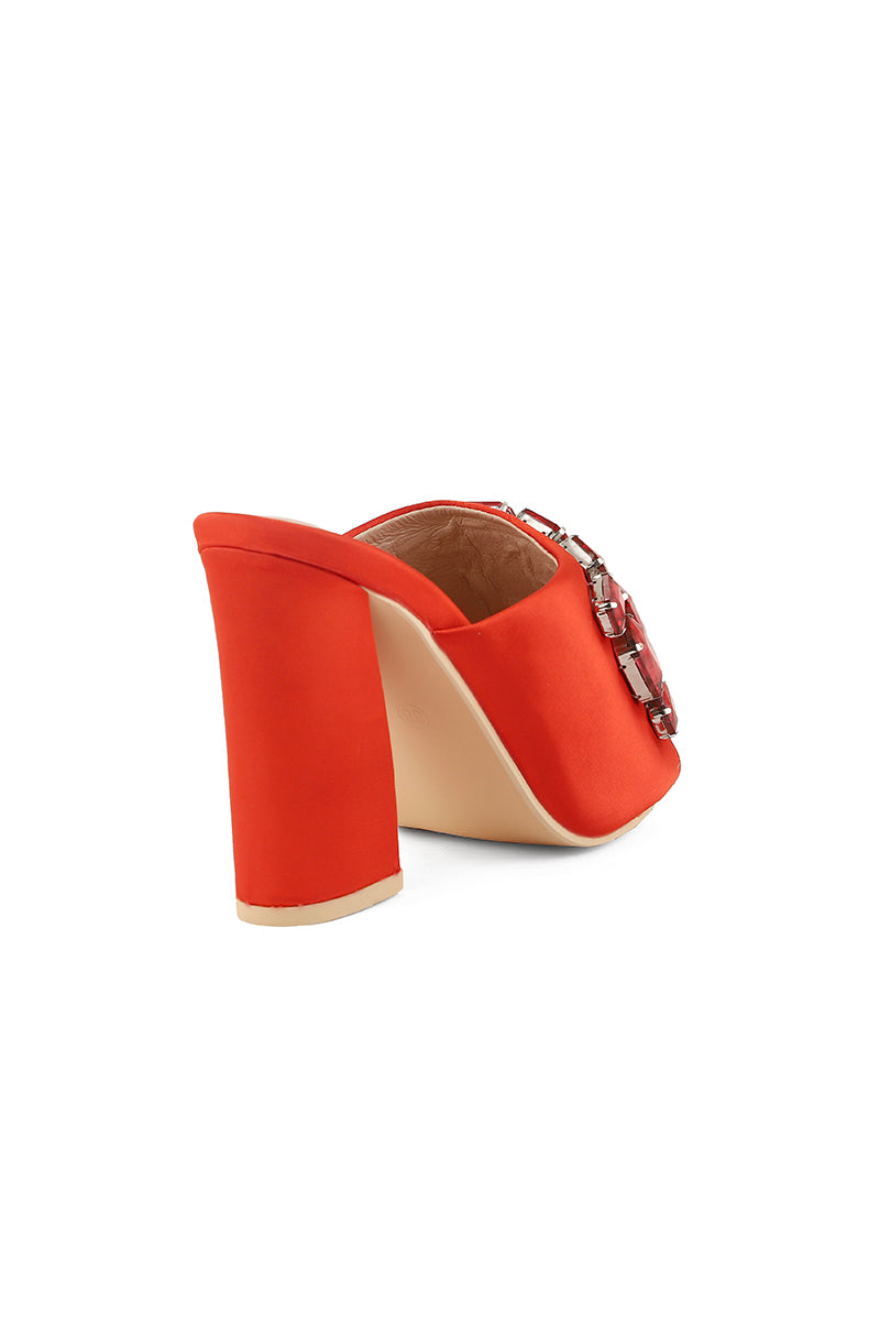 Party Wear Slip On I29227-Red