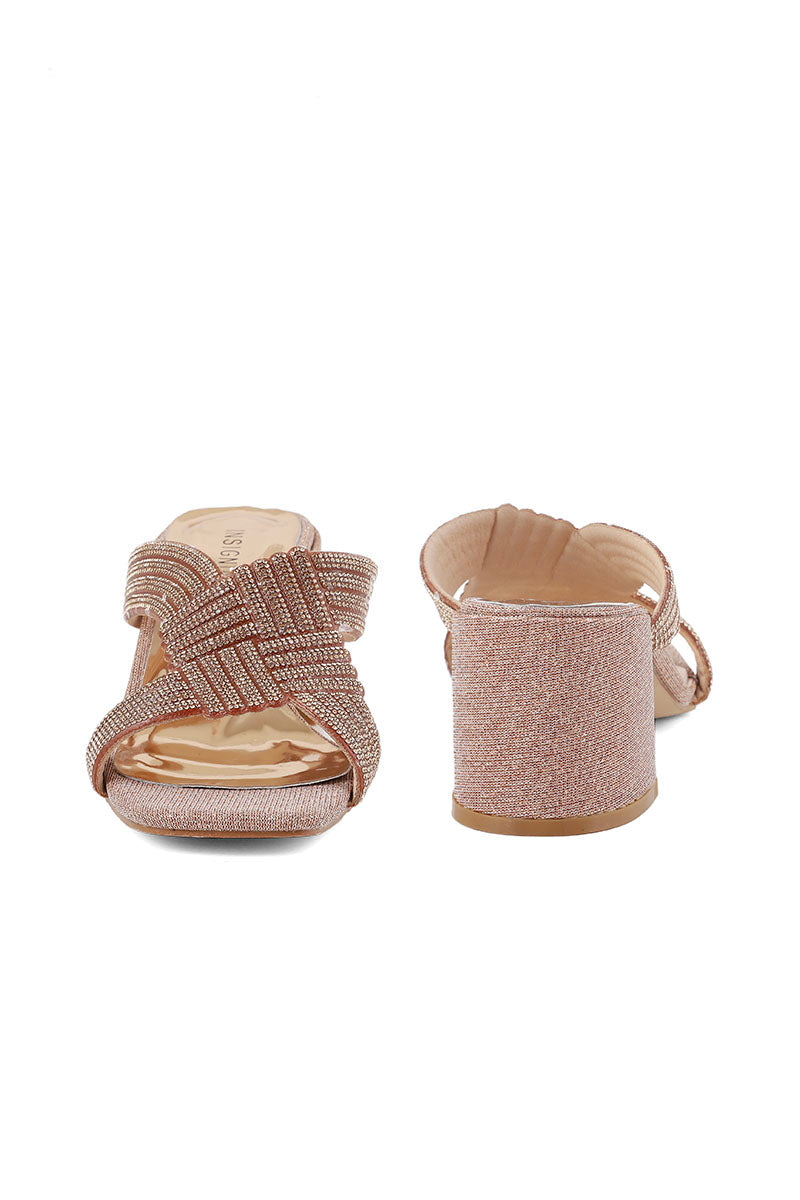 Party Wear Slip On I29253-Peach