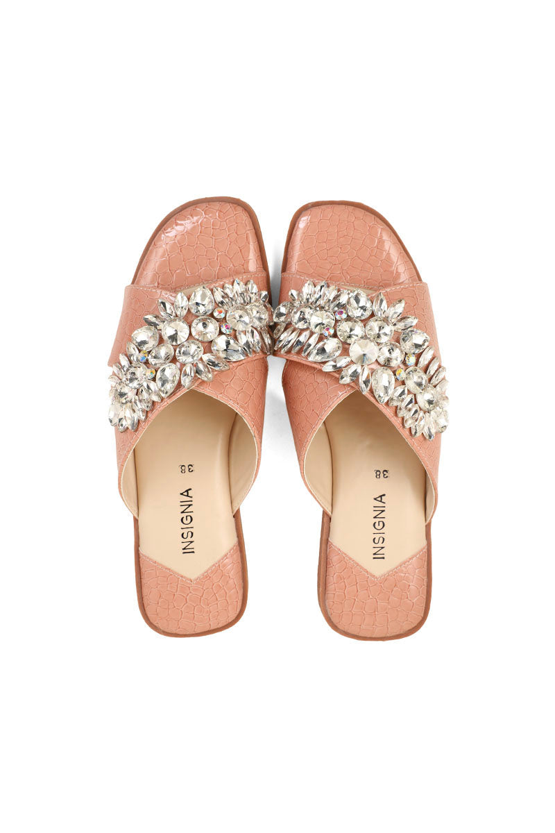 Party Wear Slip On I29271-Pink