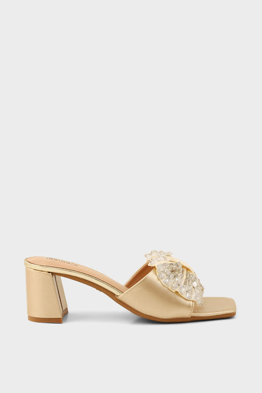 Party Wear Slip On I29287-Dull Gold