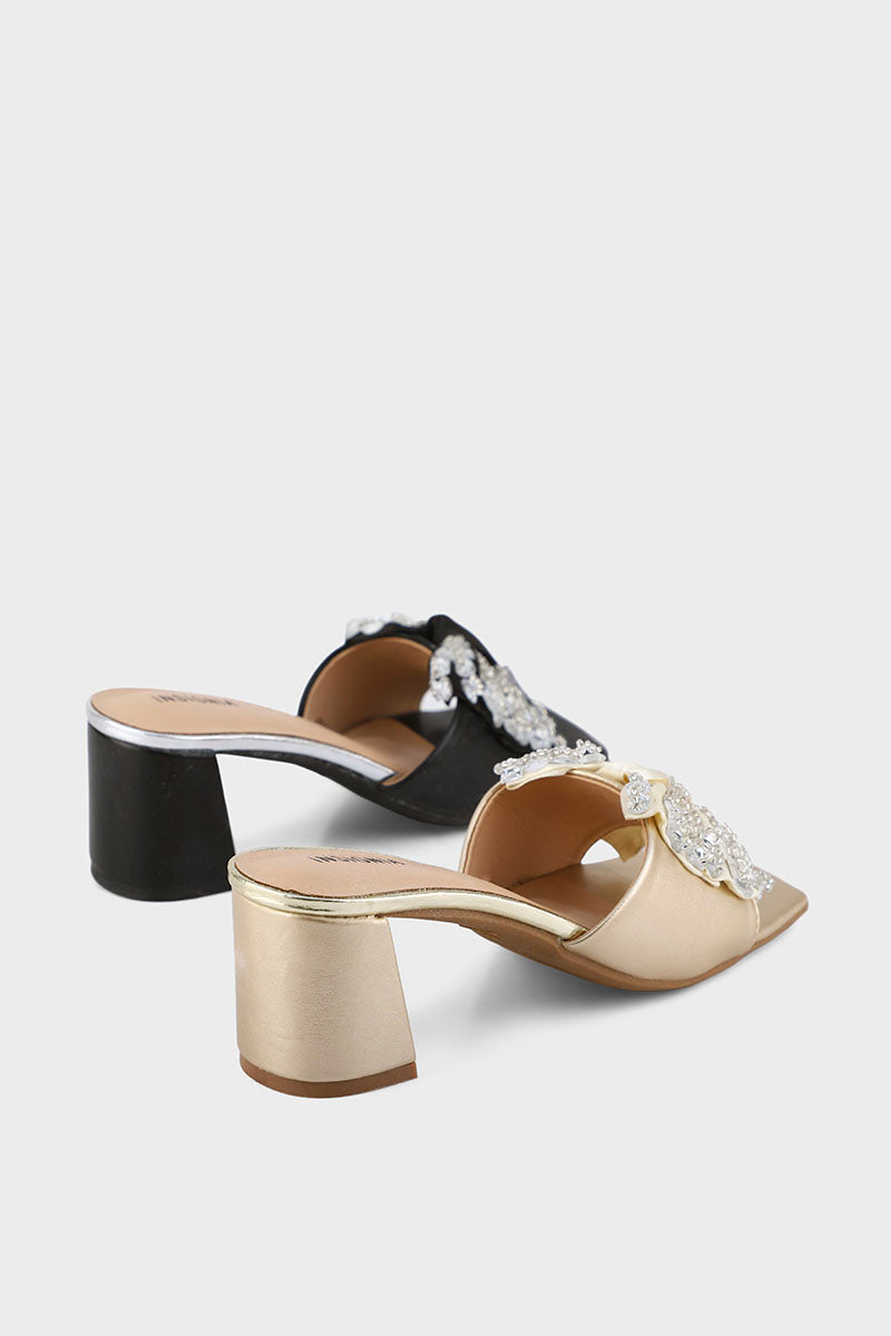 Party Wear Slip On I29287-Dull Gold