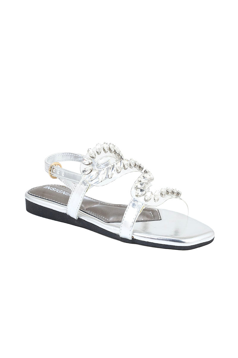 Party Wear Sandal I38567-Silver