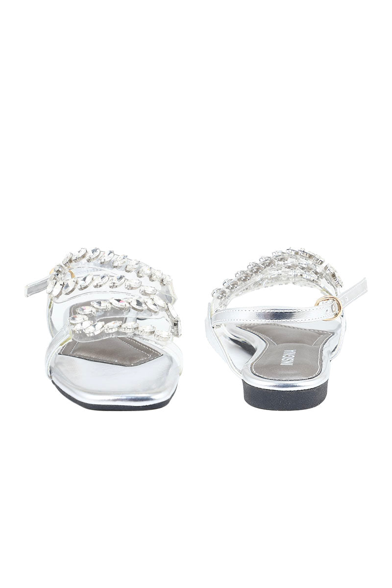 Party Wear Sandal I38567-Silver