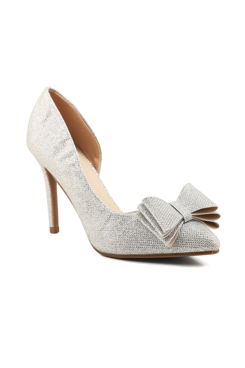 Party Wear Court Shoes I44389-Silver
