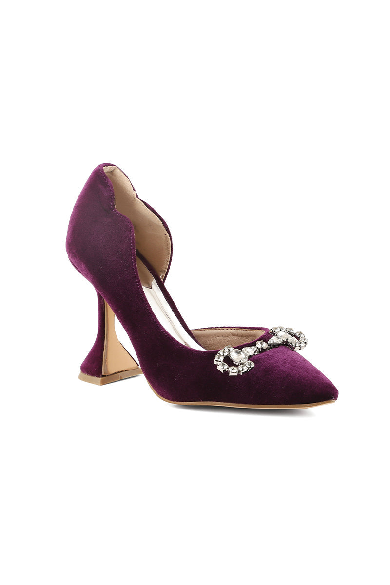 Formal Court Shoes I44399-Purple