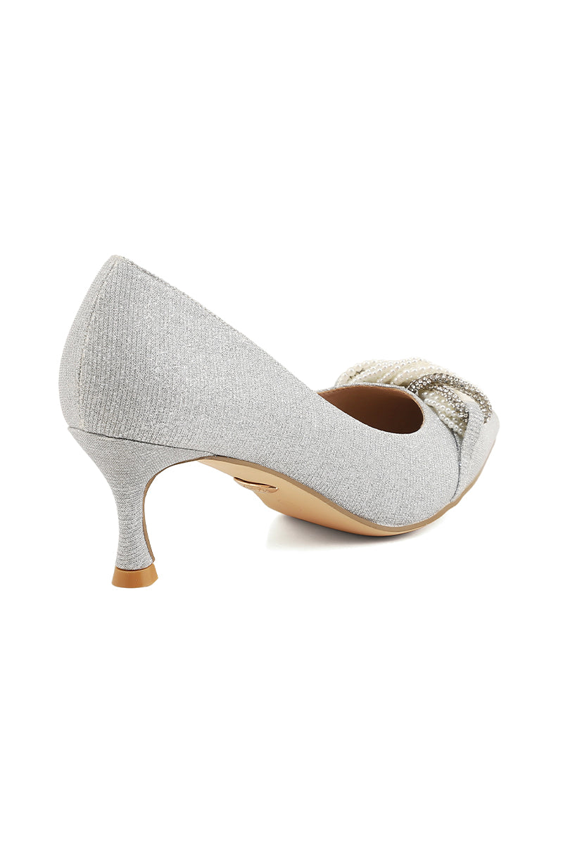 Party Wear Court Shoes I44401-Grey