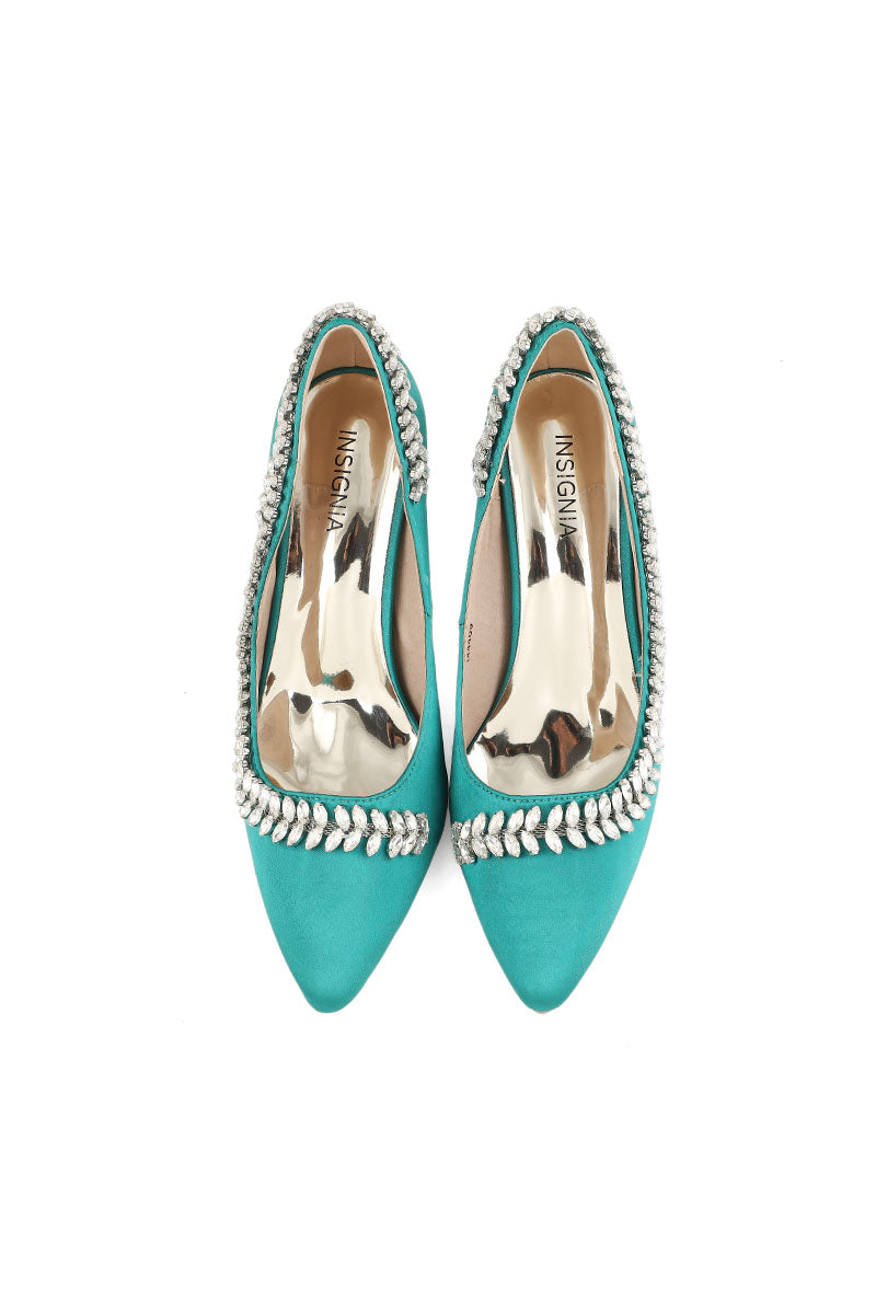Party Wear Court Shoes I44409-Green