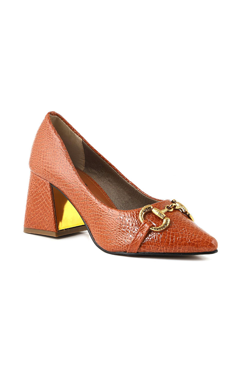 Formal Court Shoes I44422-Mustard