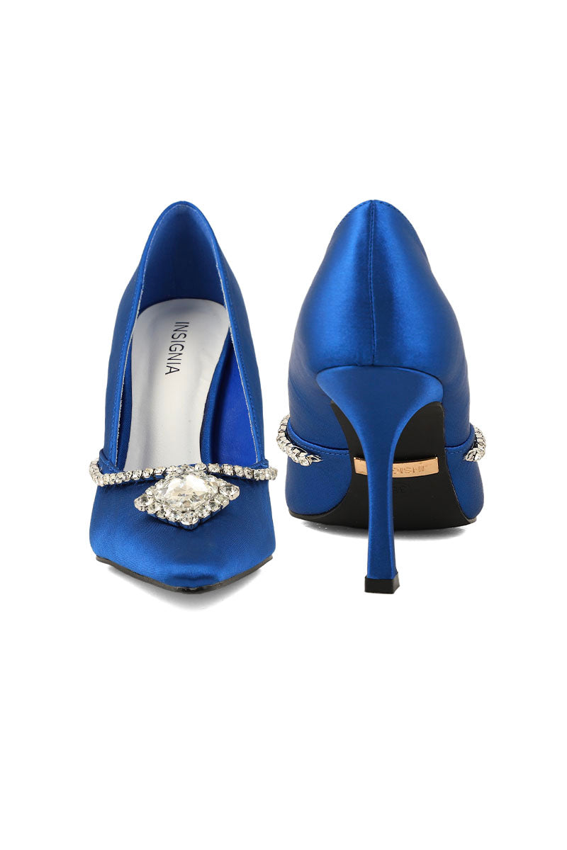 Party Wear Court Shoes I44450-Navy