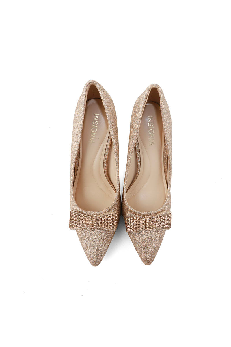 Party Wear Court Shoes I44454-Peach