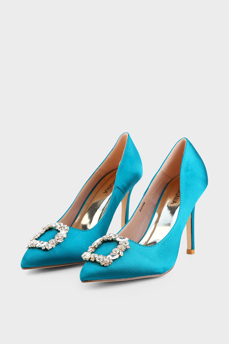 Formal Court Shoes I44456-Teal Green