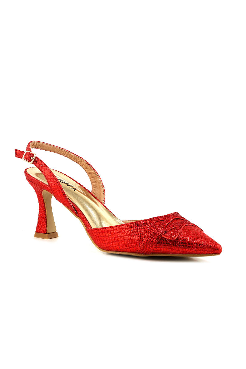 Party Wear Sling Back I47180-Red