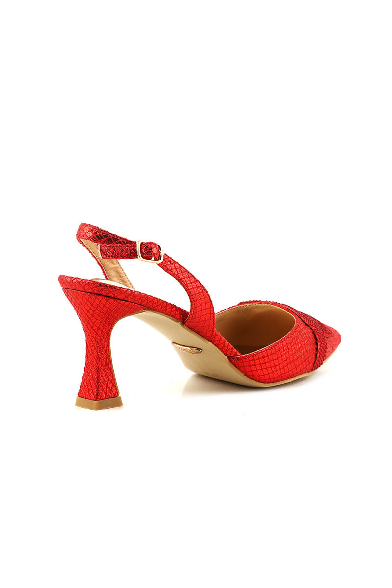 Party Wear Sling Back I47180-Red