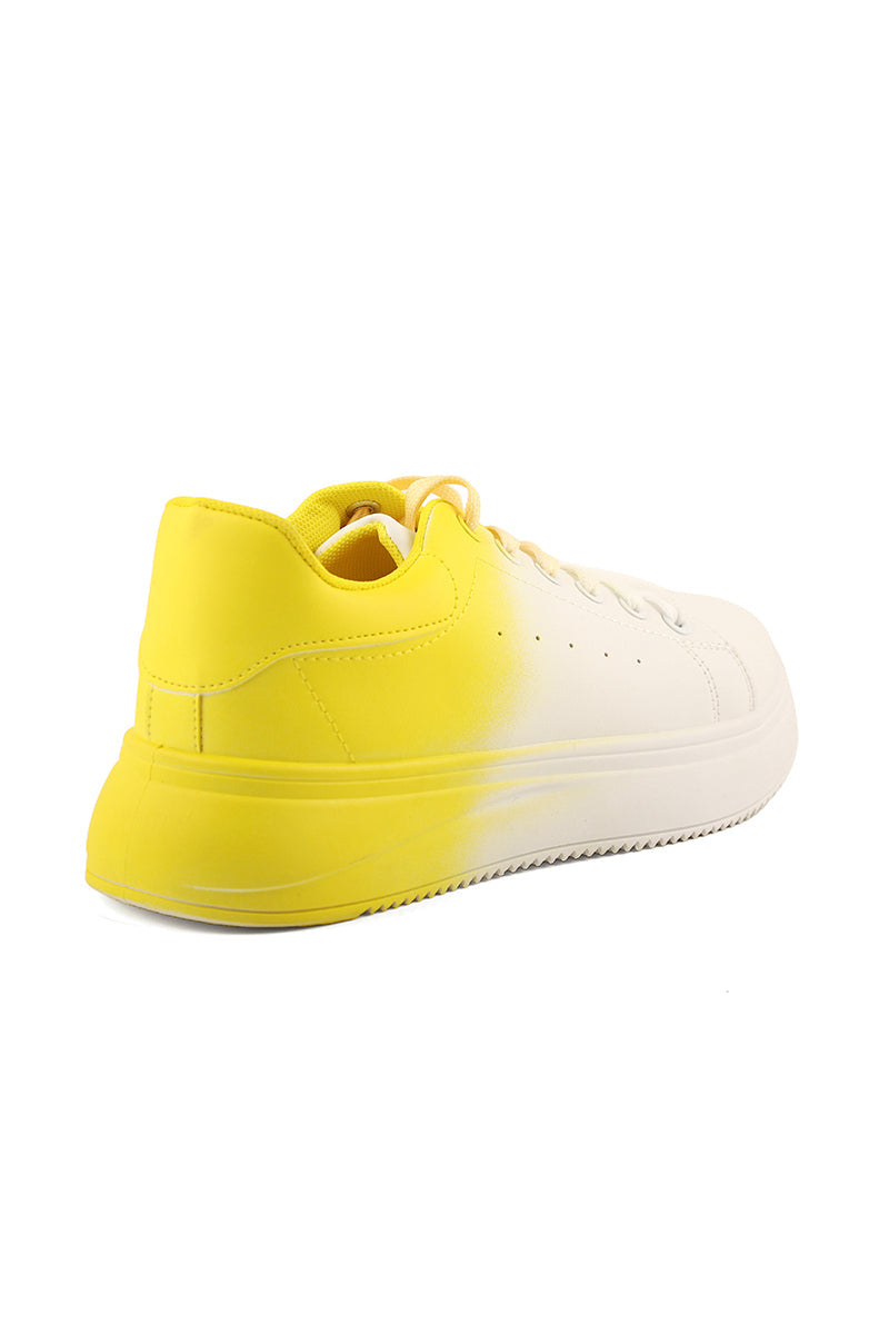 Yellow hot sale shoes sneakers